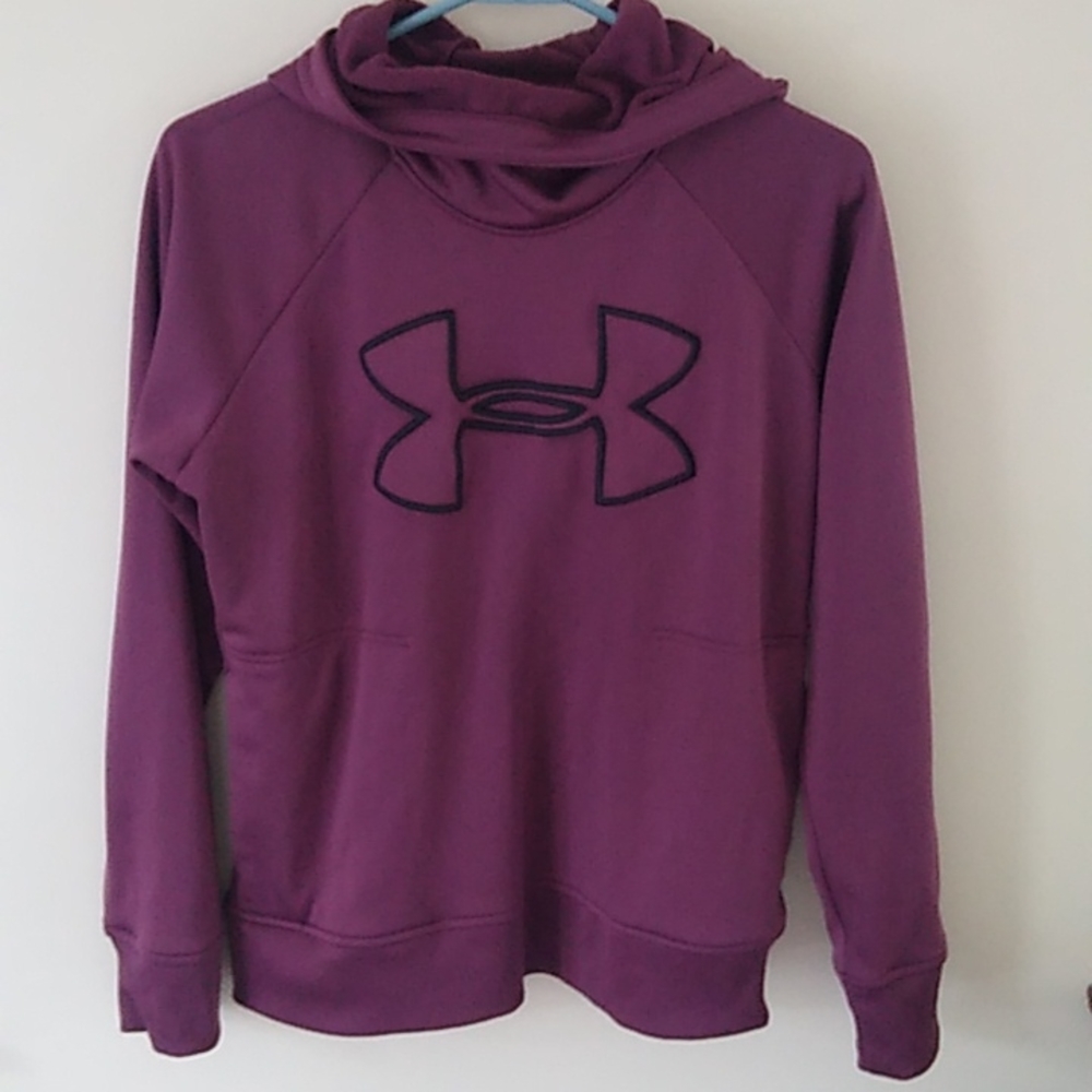 Woman's size small Under Armour pullover Hoodie with large logo front